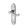 Project Hardware Door Handle for Euro Profile Plate Milton Design Polished Chrome finish