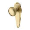 Heritage Brass Mortice Knob on Latch Plate Broadway Design Satin Brass finish