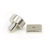 Polished Nickel Judd Cabinet Knob - 25mm (Square)