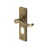 Heritage Brass Door Handle for Oval Profile Plate Bedford Design Antique Brass finish