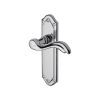 Heritage Brass Door Handle Lever Latch Lisboa Design Polished Chrome finish