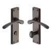 Heritage Brass Door Handle for Bathroom Sophia Design Matt Bronze finish