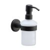 Oxford Soap Dispenser. Wall Mounted with Frosted Glass and high quality STS pump. Black finish