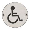 Steel Line Disabled Symbol Satin Stainless Steel finish