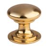 Victorian Cupboard Knob 25mm  - Polished Brass