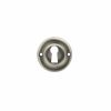 Old English Solid Brass Open Key Hole Escutcheons - Matt Gun Metal