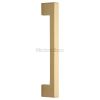 Heritage Brass Door Pull Handle Urban Design 457mm Satin Brass Finish