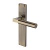 Heritage Brass Bauhaus Reeded Lever Latch Antique Brass finishUK Design Registration Number 6234526