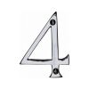 Heritage Brass Numeral 4 Face Fix 76mm (3") Polished Chrome finish