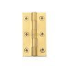 Heritage Brass Hinge Brass 2 1/2" x 1 3/8" Natural Brass finish