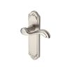 Heritage Brass Door Handle Lever Latch Lisboa Design Satin Nickel finish