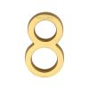 Heritage Brass Numeral 8 Concealed Fix 76mm (3") Unlacquered Brass finish