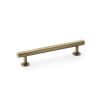 Alexander & Wilks - Round T-Bar Cabinet Pull Handle - Antique Brass - 128mm