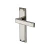 Heritage Brass Door Handle Lever Latch Atlantis Design Polished Nickel finish