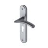 Sorrento Door Handle for Euro Profile Plate Tosca Design Satin Chrome finish