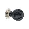 Ebonised Preston Small Cupboard Knob Polished Nickel