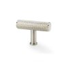 Alexander & Wilks - Crispin Knurled T-bar Cupboard Knob - Satin Nickel - 55mm