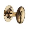 Hammered Oval Mortice Door Knob Aged Brass