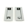 Polished Chrome 175mm Art Deco Rectangular Pull -Privacy Set