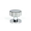 Polished Chrome Brompton Mortice/Rim Knob Set (Plain)