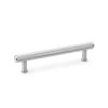 Alexander & Wilks - Crispin Knurled T-bar Cupboard Pull Handle - Satin Chrome - 128mm