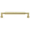 Heritage Brass Cabinet Pull Bauhaus Round Design 254mm CTC Polished Brass Finish