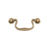 Classic Drop Pull 096mm Distressed Brass finish