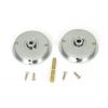 Satin Chrome 60mm Art Deco Round Pull - Privacy Set