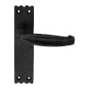 Slimline V Lever On Latch Backplate  - Black Antique