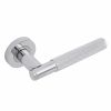 Eclipse 63230 - Knurled Insignia Lever On Rose - Polished Chrome