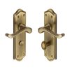 Heritage Brass Door Handle for Bathroom Buckingham Design Antique Brass finish