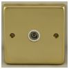 Eurolite Stainless Steel TV Socket Polished Brass