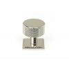 Polished Nickel Brompton Cabinet Knob - 32mm (Square)