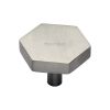 Heritage Brass Cabinet Knob Hexagon Design 38mm Satin Nickel finish