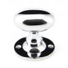 Polished Chrome Oval Mortice/Rim Knob Set