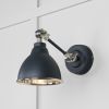 Smooth Nickel Brindley Wall Light in Soot