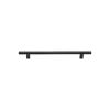 Black Iron Rustic Cabinet Pull Round Bar Design 216mm CTC