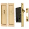 Flush Pull Privacy Set 197mm Satin Brass finish