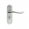 Lytham Lever On Wc Backplate - Dual Finish-Satin/Polished Chrome