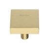 Heritage Brass Cabinet Knob Square Design 32mm Satin Brass finish