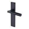 Heritage Brass Bauhaus Lever Latch Door Handle on 200mm Plate Matt Black finish