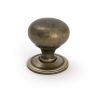 Burnished Brass Mushroom Cabinet Knob 32mm