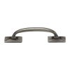 Rustic Pewter Cabinet Pull Offset Design 159mm