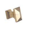 Heritage Brass Cabinet Knob Pyramid Design 35mm Polished Brass Finish