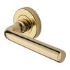 Heritage Brass Door Handle Lever Latch on Round Rose Octave Design Polished Brass finish
UK Registered Design Number 6228267