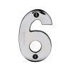 Heritage Brass Numeral 6 Face Fix 76mm (3") Polished Chrome finish