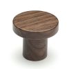 Wooden Cabinet Knob Circum Design 48mm Walnut Finish