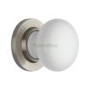 White Knob with Satin Nickel base