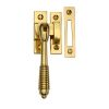 Heritage Brass Mortice & Hook Plate Casement Fastener Reeded Weather Stripped Design Polished Brass finish