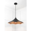 Smooth Copper Flora Pendant in Elan Black